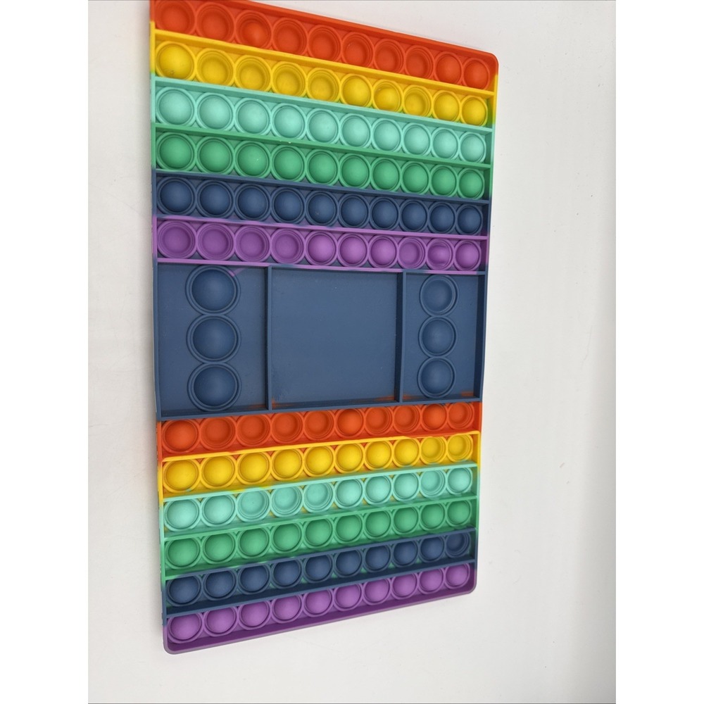 Rainbow Chess Board Toy Big Size Popit Fidget Dice Pop Push it Bubble Sensory